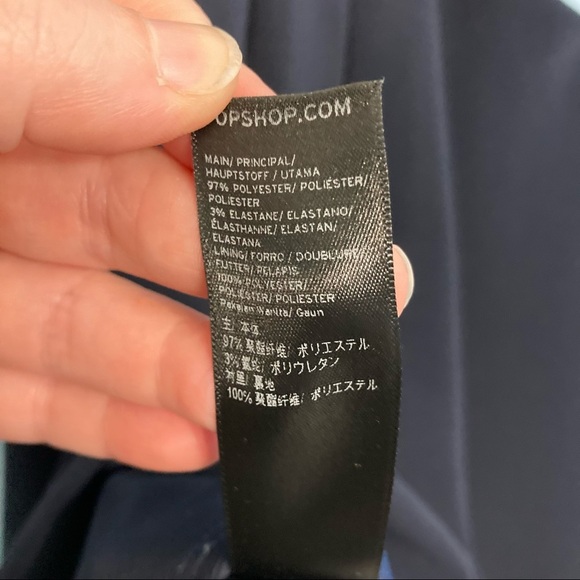 TopShop Sleeveless Dress Cutout Waist Fit&Flare Mini dress - Navy - US 2 - Picture 9 of 11